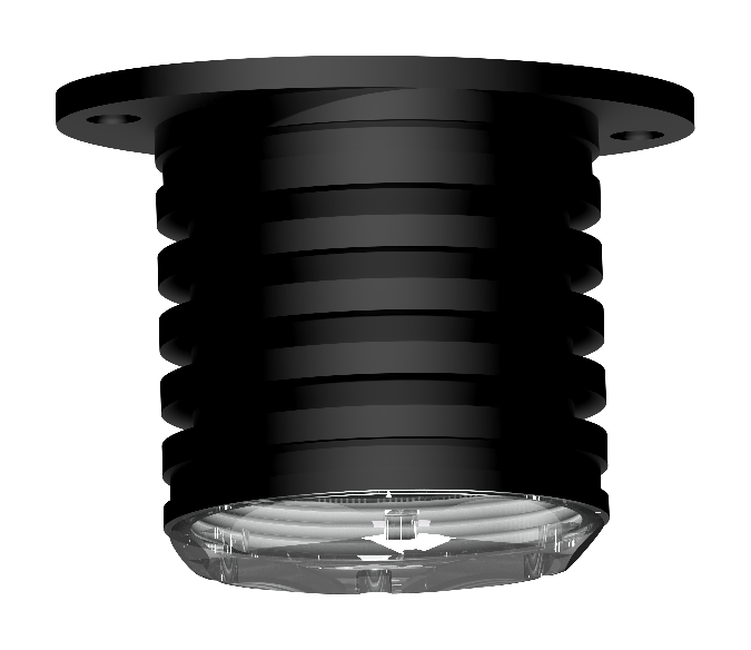 6W Spreader Light, dimmable, 36° reflector (blk)
